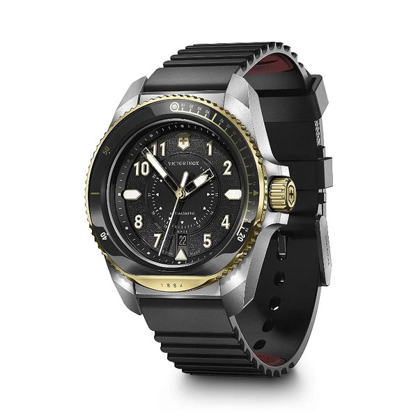 Reloj Victorinox Journey 1884 Black Gold Rubber Strap Black 43mm 242014