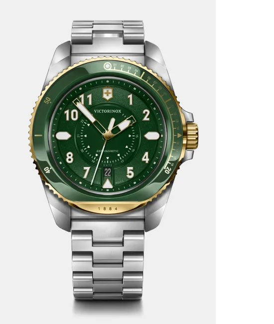 Reloj Victorinox Journey 1884 SSGold Strap Green 43mm 242012