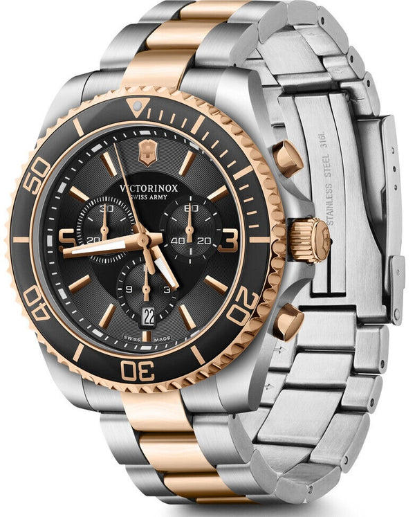 Reloj Victorinox Maverick SSGolden Chrono Black 43mm 241952