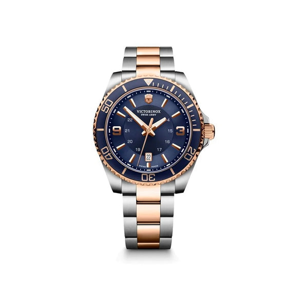 Reloj Victorinox Maverick SSGolden Blue 43mm 241950