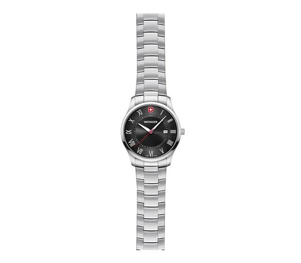 Reloj Wenger Classic City Steel Black Roman Cuarzo 01.1441.140