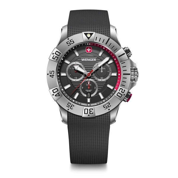 Reloj Wenger Seaforce Silicone Strap Chrono Black 01.0643.122