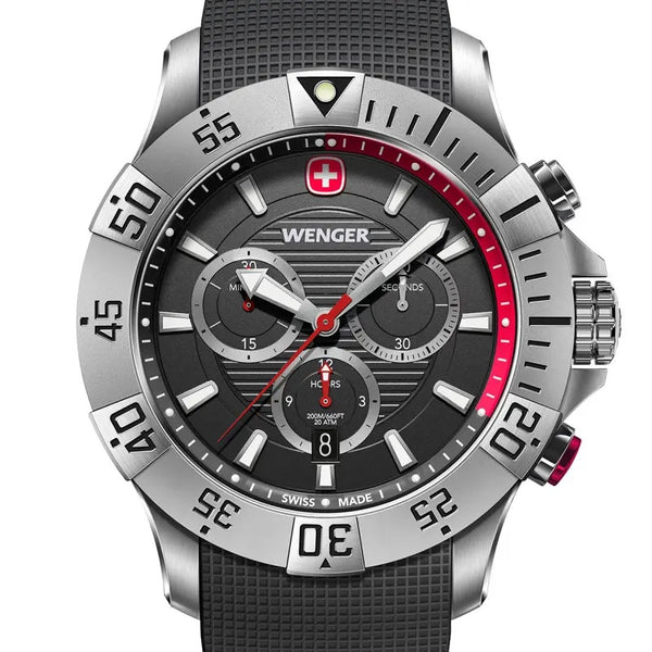 Reloj Wenger Seaforce Silicone Strap Chrono Black 01.0643.122