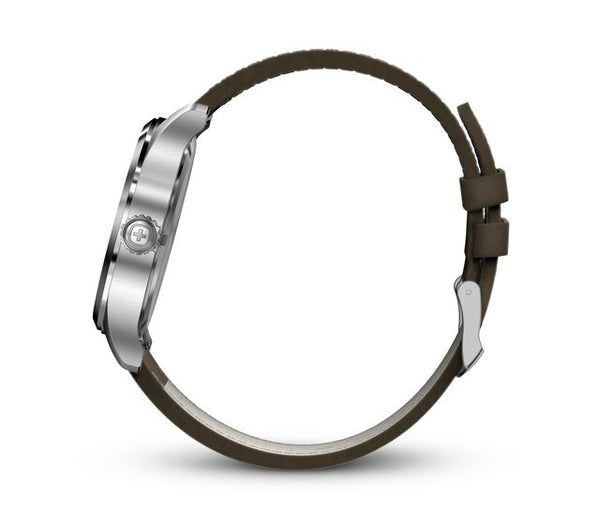 Reloj Wenger Terragraph Brown Leather Strap White 01.0541.120