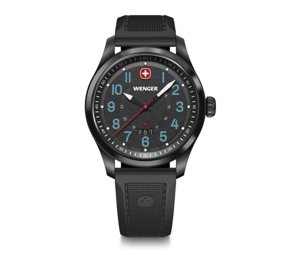 Reloj Wenger Terragraph Black Silicone Strap Black 01.0541.127