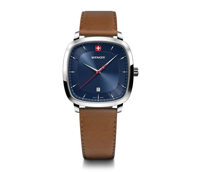 Reloj Wenger Vintage Brown Leather Blue Cuarzo 01.1921.106