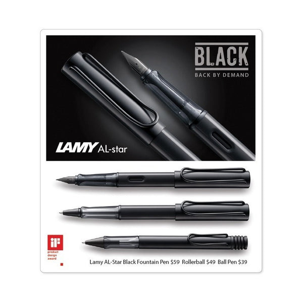 Lapicera Pluma Lamy Al-star Black - Fine (F)