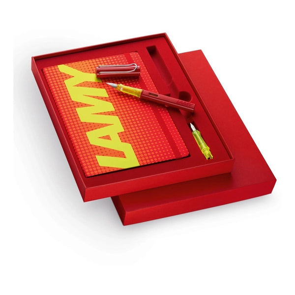 Lapicera Set Pluma Lamy Al-star Glossy Red F + Notebook A5