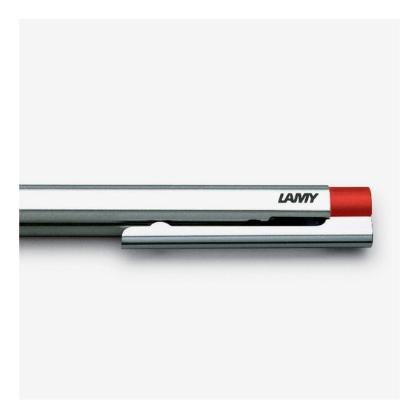 Lapicera Boligrafo Lamy Logo Stainless Steel Matt Red