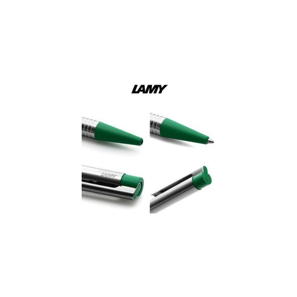 Lapicera Boligrafo Lamy Logo Stainless Steel Matt Green